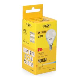 Edm Bombilla LED Esférica E14 5W 400 lm Luz Día 4000K (Equiv. 35W) No Regulable Ø4,5x8cm 200° 25.000h Clase G