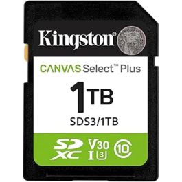 Kingston Tarjeta de Memoria SD Canvas Select Plus 1TB Clase 10 U3 V30 150MB/s SDS3/1TB Precio: 97.49999952. SKU: B1D99H84WP