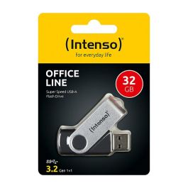 Intenso 3543480 Memoria USB 3.2 Gen 1 Lápiz, 32 GB, Hasta 70 MB/s, USB-A, Compatible con USB 3.0/3.1, Plástico y Metal, Office Line