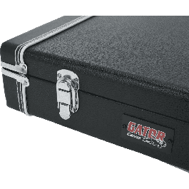 GATOR Estuche Rígido de Madera GW Deluxe para Guitarra Eléctrica Negra - Interior de Vellón