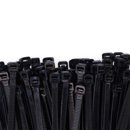 Edm Bridas negras de nylon 4,8 x 300 mm, alta calidad, resistentes a rayos UV y temperaturas de -40°C a 85°C, bolsa de 100 unidades