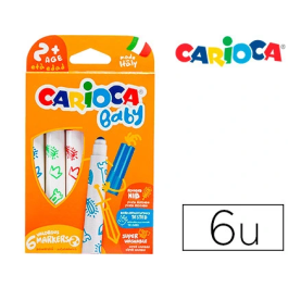 Carioca Rotulador Carioca Baby Caja 6 Unidades Colores Surtidos Para Niños A Partir de 2 Años Precio: 2.8900003. SKU: B1FYG3GVZ5