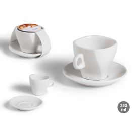 Vessia Taza de Café con Plato Boca Ancha de Porcelana Blanca, 220 ml (24 Unidades) Precio: 41.50000041. SKU: B1JHYPGXRD