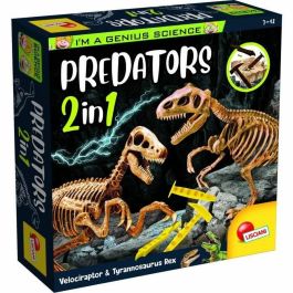 Lisciani LIS8008324095421 Juego Científico Génius Science - Depredadores 2 en 1 para Excavar y Construir