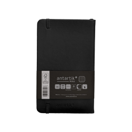 Antartik Cuaderno Tapa Dura A6 Hojas Cuadrícula Negro 100 Hojas 80 gr FSC Certificado