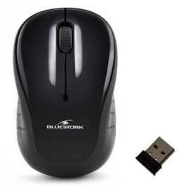 Bluestork M-WL-OFF100 Ratón óptico inalámbrico 1200 DPI 2 botones Plug & Play para Windows/Mac con nano receptor USB