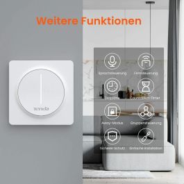 Tenda SS9 Interruptor Táctil Dimmer Switch Wi-Fi Inteligente Compatible con Alexa y Google Assistant Control de Iluminación LED/CFL 300W Max