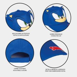 Cerdá Gorra Premium Sonic T53C para Niños - Aplicaciones - 53 cm - Edad 2 a 8 Años