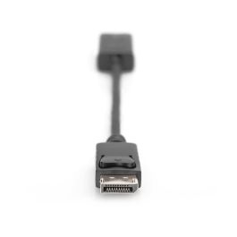 DIGITUS Adaptador/Convertidor Activo DisplayPort a HDMI 0.2m, Soporta 4K 2160p@30Hz, Macho a Hembra