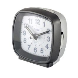 SAMI Despertador Cuadrado Mediano con Función Silenciosa y Luz LED Azul, Color Plata Oscuro Precio: 8.5547. SKU: B1HZ6BTGY4