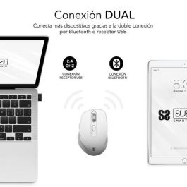 SUBBLIM COMFORT ERGO DUAL MOUSE BATTERY WHITE SUBBLIM COMFORT ERGO DUAL MOUSE BATTERY WHITE