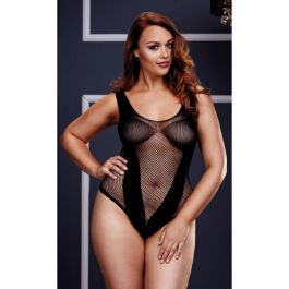 Bodi Jacquard V Teddy Talla Grande Baci Lingerie BW3134-BLKQS Negro XL Queen Bodi Jacquard V Teddy Talla Grande Baci Lingerie BW3134-BLKQS Negro XL Queen