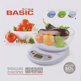Báscula de Cocina Digital Basic Home 5 kg con Bol (6 Unidades) Báscula de Cocina Digital Basic Home 5 kg con Bol (6 Unidades)