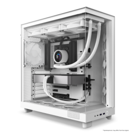 NZXT H6 Air Flow Midi Torre PC Blanco con 3 Ventiladores 120mm, Soporte ATX/micro ATX/Mini-ITX, Vidrio Templado - CC-H61FW-01 NZXT H6 Air Flow Midi Torre PC Blanco con 3 Ventiladores 120mm, Soporte ATX/micro ATX/Mini-ITX, Vidrio Templado - CC-H61FW-01