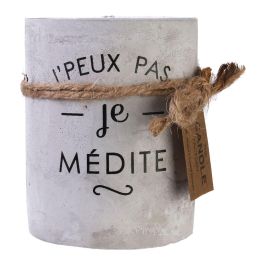 Home Deco Factory Vela Cemento Diámetro 8 cm Altura 10 cm Aroma Ropa Limpia/Cachemira