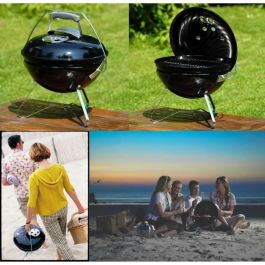Barbacoa de carbón portátil WEBER Smokey Joe Premium Ø37 cm - Acero cromado - Negro Barbacoa de carbón portátil WEBER Smokey Joe Premium Ø37 cm - Acero cromado - Negro