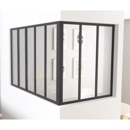 Optimum OPT3532830092131 Poste de esquina Alto 50 x Ancho 30 cm Negro