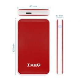 Tooq TQE-2528R Caja Externa Disco Duro 2.5" USB 3.1 Sin Tornillos Rojo