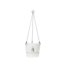 Elho Maceta Colgante Greenville 24 Exterior Ø 23.9 x H 20.3 cm Blanco Plástico Reciclado Resistente Heladas