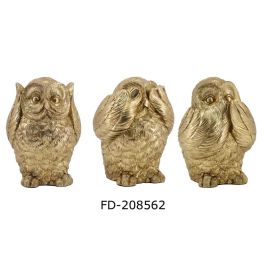 DKD Home Decor Figura Buho Resina Dorado 11 x 15 x 11 cm (3 Unidades) Precio: 22.94999982. SKU: B1FCW5JL8Q
