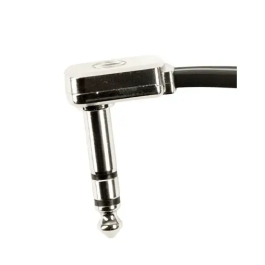 Ernieball Cable Eb Patch Flat Ribbon Trs 24" Negro Cable de Conexión Estéreo de Perfil Plano para Pedalera