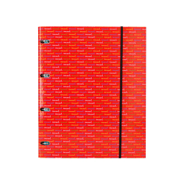 Liderpapel Carpeta con Recambio A4 Cuadro 5mm Forrada 4 Anillas 20mm con 120 Hojas 80g