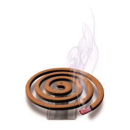 Massó Espiral Antimosquitos 10 uds + Soporte, Protección Exterior hasta 15 m², Especial Mosquito Tigre