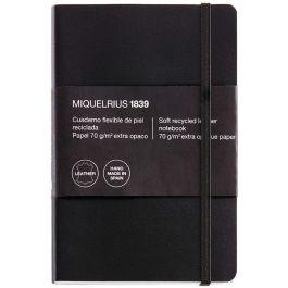 MAUL LEATHER1839 Miquelrius Cuaderno de Notas 104x150mm Cuadriculado 5mm con Índice, 300 Hojas