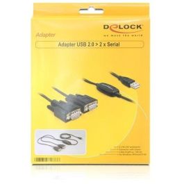 DELOCK Adaptador USB 2.0 a 2x9 Pin Serie