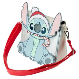 Loungefly Bolso Cruzado Stitch Snow Angel Cosplay Glitter Disney Piel Vegana 23,75x20,5x7,5cm