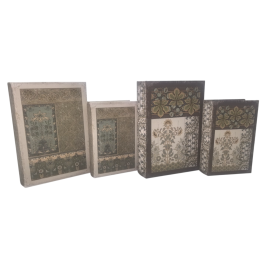 DKD Home Decor Caja Libro Árabe Granate Beige 7 x 30 x 21 cm Set de 2 unidades Decoración Etnica de PU y MDF Precio: 26.79000016. SKU: B1HX3E7MFC