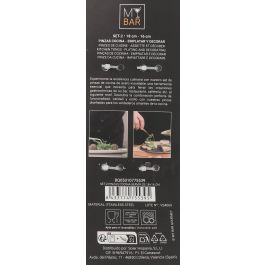 Set de 2 Pinzas para Cocina y Servir Acero Inoxidable 18 y 16 cm - My Bar (24 Unidades) Set de 2 Pinzas para Cocina y Servir Acero Inoxidable 18 y 16 cm - My Bar (24 Unidades)