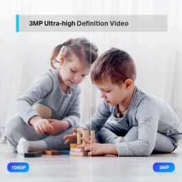 TP-Link Cámara de Seguridad WiFi 3MP con Visión Nocturna, Detección de Movimiento, Audio Bidireccional y Almacenamiento Local