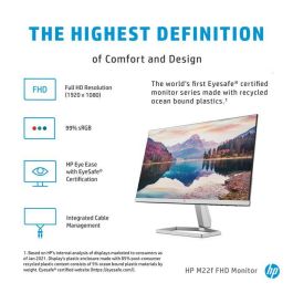 HP M22f Monitor FHD de Alta Definición, Gran Pantalla para Productividad y Entretenimiento, Diseño Ergonómico y Sostenible