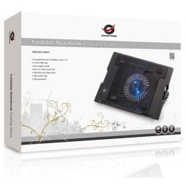 Conceptronic Base Refrigeración Portátil 17" 1 Ventilador 14cm USB 2.0 Negro ERGO