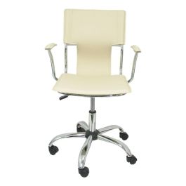 Piqueras Y Crespo Silla Bogarra Giratoria Brazos-F Chasis Cromado Tapizado Similpiel Crema Piqueras Y Crespo Silla Bogarra Giratoria Brazos-F Chasis Cromado Tapizado Similpiel Crema
