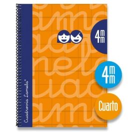 Lamela Cuaderno Espiral 80H 4º 70 gr Cuadrovía 4 mm C- Margen Cubierta Extradura Naranja -Pack 5U- Precio: 13.95000046. SKU: S8411395
