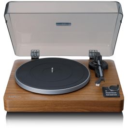 Lenco LBTA-165 Tocadiscos de Tracción por Correa Automático, Negro/Madera, Bluetooth, 33/45 RPM, Preamplificador Phono Integrado