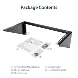 Soporte Startech RK619WALLV Negro Acero