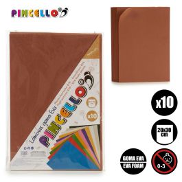 10 Láminas Goma Eva Marrón 20x30 cm - Pincello (24 Unidades) 10 Láminas Goma Eva Marrón 20x30 cm - Pincello (24 Unidades)