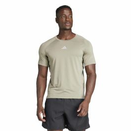 Camiseta de Manga Corta Hombre Adidas Essentials Gym+ Beige