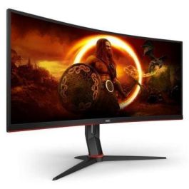 Monitor Gaming Ultrapanorámico Curvo AOC CU34G2X/BK 34"/ WQHD/ 1ms/ 144Hz/ VA/ Negro y Rojo Monitor Gaming Ultrapanorámico Curvo AOC CU34G2X/BK 34"/ WQHD/ 1ms/ 144Hz/ VA/ Negro y Rojo