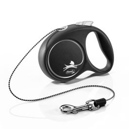 Flexi Correa Black Design XS Cordón 3M Silver para Perros Pequeños
