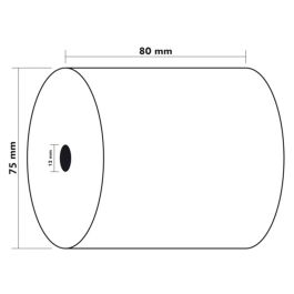 Rollo Sumadora Exacompta Termico 80 mm X 80 mm 44 gr-M2 5 unidades