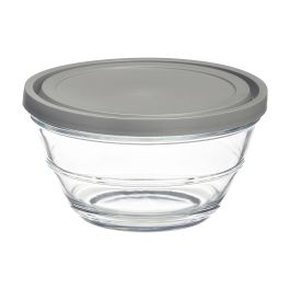 Vivalto Set 5 Fiambreras Redondas Gris Cristal 2.4L 1.1L 600ML 280ML 180ML (Set de 6)