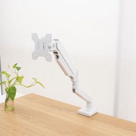 TooQ DB1334TNR-W Soporte para Monitor de Escritorio, 34 Pulgadas, Pinza/Atornillado, Blanco