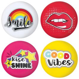 The Concept Factory 2 Espejos De Bolsillo Con Funda Colección Rainbow Rojo Fucsia Blanco Amarillo