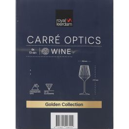 Inde Set 6 Copas Vino Blanco "Carre Optics" 38.5 Cl