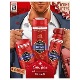 Old Spice Captain Estuche 3 Piezas - Desodorante Stick, Gel Champú y Desodorante Vaporizador - 50ml + 250ml + 150ml