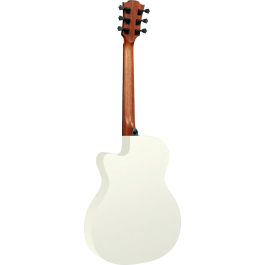 LAG Guitarra Acústica Auditorium Slim Cutaway Tramontane 118 A/E - Ivory White